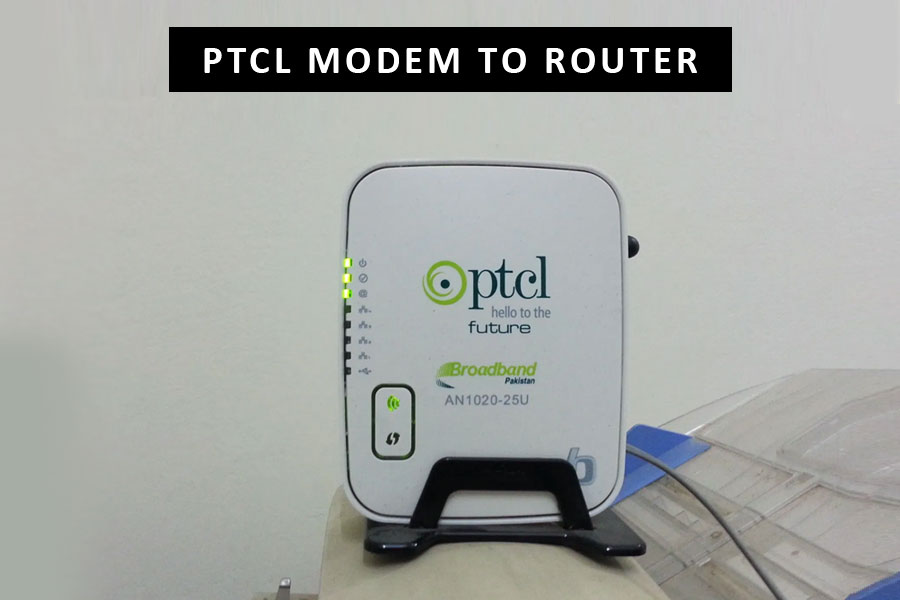 convert ptcl modem to router